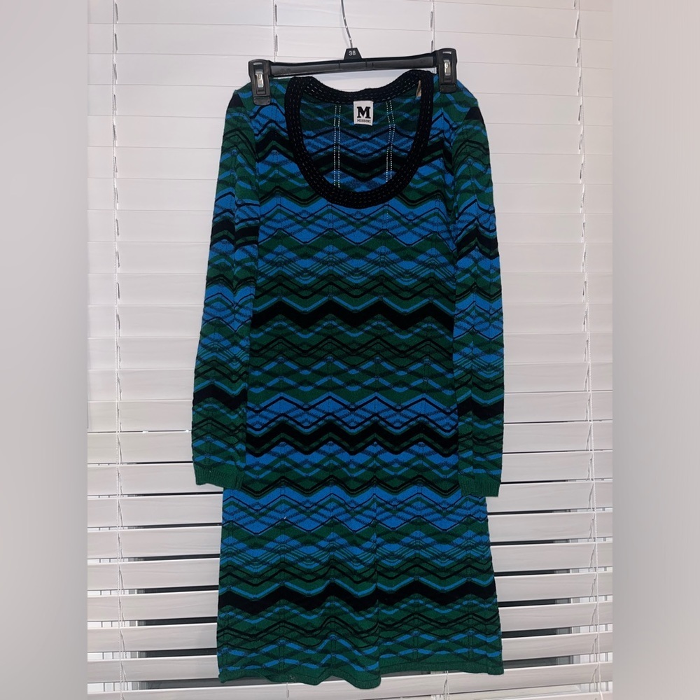 Missoni Long-Sleeve Bias Plaid Dress (size: 2) Brand New - Picture 4 of 8